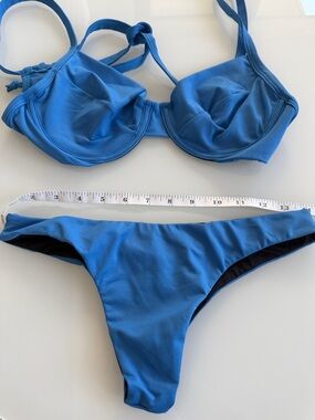 Classic Royal Blue Underwire Bikini Set for Women